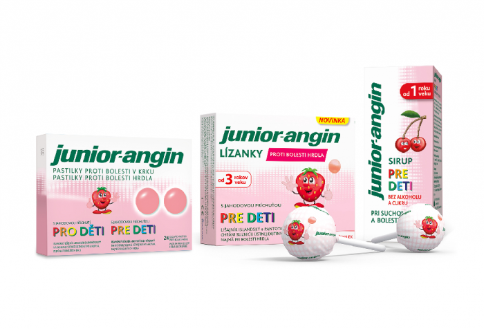 Junior-angin pastilky pre deti, 24 ks  / Junior-angin sirup pre deti, 100 ml / Junior-angin lízanky pre deti, 8 ks